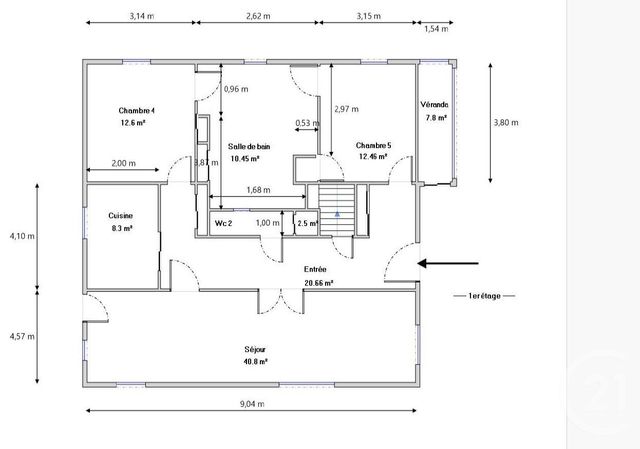 maison à vendre - 6 pièces - 176.98 m2 - ST DIDIER AU MONT D OR - 69 - RHONE-ALPES - Century 21 Agence Du Mont D'Or