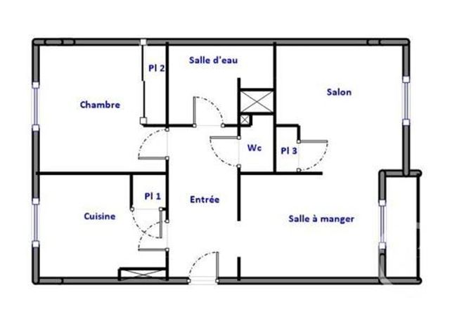 Appartement F3 à vendre - 3 pièces - 53.01 m2 - CHAMPAGNE AU MONT D OR - 69 - RHONE-ALPES - Century 21 Agence Du Mont D'Or