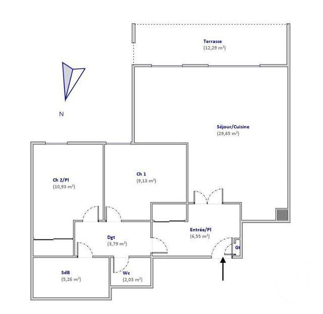 Appartement F3 à vendre - 3 pièces - 67.0 m2 - CHAMPAGNE AU MONT D OR - 69 - RHONE-ALPES - Century 21 Agence Du Mont D'Or
