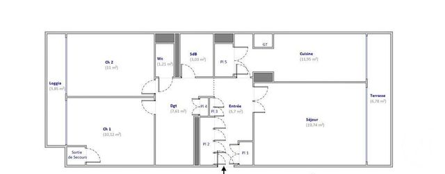 Appartement T3 à vendre - 3 pièces - 73.41 m2 - LYON - 69009 - RHONE-ALPES - Century 21 Agence Du Mont D'Or