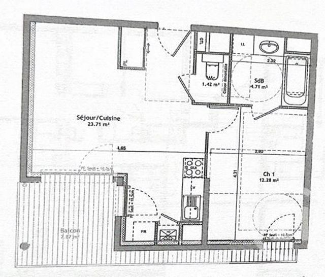 Appartement T2 à louer - 2 pièces - 42.12 m2 - CHAMPAGNE AU MONT D OR - 69 - RHONE-ALPES - Century 21 Agence Du Mont D'Or