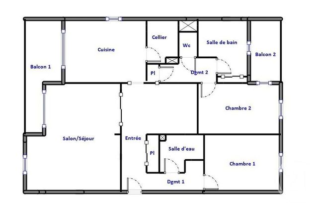 Appartement F3 à louer - 3 pièces - 97.55 m2 - CHAMPAGNE AU MONT D OR - 69 - RHONE-ALPES - Century 21 Agence Du Mont D'Or